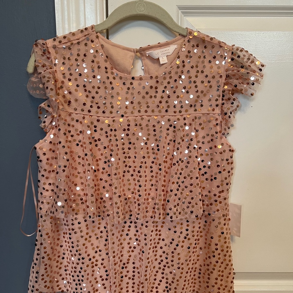 NEVER WORN sequin blush pink LC by Lauren Conrad top